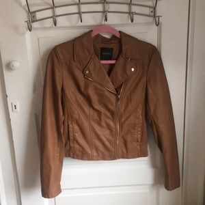 Brown leather jacket